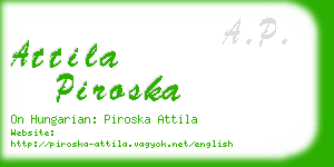 attila piroska business card